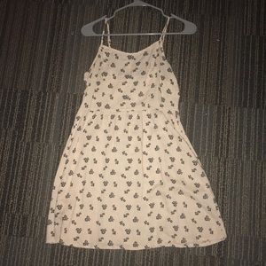 Cream Midi Dress with Flowers